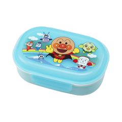 【人気商品】フォーク付 アンパンマン ランチBOX 弁当箱 (270ml) レック(LEC) ブルー KK-312