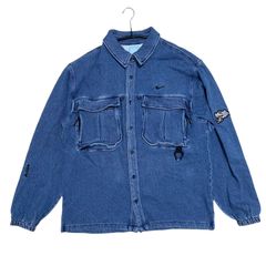 ナイキ ドレイク ノクタ オパール デニム シャツ ジャケット Nike x Drake Nocta】Opal Lily Pad Denim Shirt French Blue