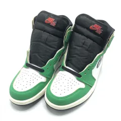 【中古】NIKE Women's Air Jordan 1 High OG Lucky Green/White-Sail-Black スニーカー 25.5cm DB4612-300 グリーン ホワイト ブラック ナイキ[10]