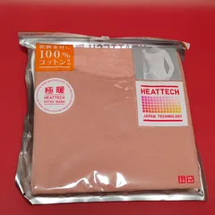 【 新品 未使用 保管品 】ユニクロ ヒートテック 極暖 PINK ピンク コットン Uネック T 八分袖 S サイズ WOMEN 女性用