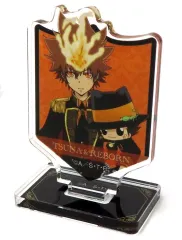 【中古】アクリルスタンド・アクリルパネル 沢田綱吉＆リボーン(上半身) ミニアクリルスタンド 「家庭教師ヒットマンREBORN! 当たり付き一撃コレクション」