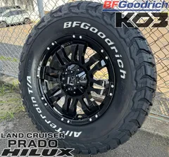 プラド150/120  新品タイヤホイールセット 17インチ Balano BF Goodrich KO3 ホワイトレター 265/70R17 275/70R17