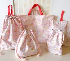 【匿名配送】ハンドメイド　入園入学5点セットNO.244 ユニコーン柄