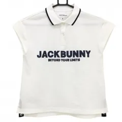 JACKBUNNYジャックバニー　半袖ゴルフウェア　ロゴ　大きいサイズ　6 白 JACKBUNNYジャックバニー 半袖ゴルフウェア ロゴ 大きいサイズ 6