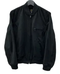 ニードルス Needles OLD オールド BB Jacket Synthetic Suede ベースボールジャケット ブルゾン ボンバージャケット シンセティック スエード ダブルジップ BLACK 黒 ジャケット ブラック XSサイズ 104LT-181のサムネイル