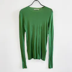 AURALEE スーパーハイゲージ シアーリブボートネックT グリーン1 SUPER HIGH GAUGE SHEER RIB L/S TEE - AURALEE Official Website