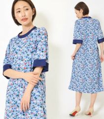 極美品✨リバティ 定番人気のひまわり柄 半袖シャツワンピース