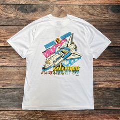 【1990年代】USA製  BEST  FRUIT OF THE LOOM  NASA  SPACE SHUTTLE   宇宙　ロケット　地球　シングルステッチ　Lサイズ