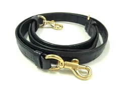 ■極美品■ COACH コーチ クロコダイル型押しレザー バッグ用 ショルダーストラップ 肩掛け 斜め掛け ネイビー系 BN1406