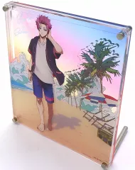 【中古】アクリルスタンド・アクリルパネル 糸師冴 シーサイドモチーフ アクリルフレーム 「ブルーロック×文房具カフェ」