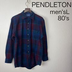 058【超希少・美品】ペンドルトン 60s ブラックウォッチ ネルシャツ L