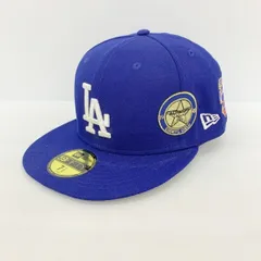NEW ERA ニューエラ MLB LA DODGERS 50th ドジャース 50周年 ベースボールキャップ ボウシ 帽子 メンズ 59.6cm ブルー 服飾 DF16501■