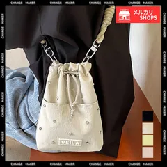 【送料無料】パラコード巾着バッグ ミニショルダーバッグ 巾着バッグ ナイロンバッグ 軽量 ミニバッグ 斜めがけバッグ トレンドバッグ スマホショルダー 小さめ ガーリー フェミニン コンパクトバッグ ドロストデザイン 新品 未使用 CH84HBJP-010