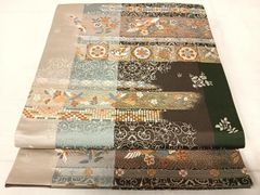 平和屋着物◎六通柄袋帯　唐織　正倉院彩文　金糸　正絹　逸品　AAAR8385yx