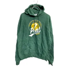Champion プリント スウェット パーカー Mサイズ チャンピオン グリーン 古着卸 アメリカ仕入 t2411-3591