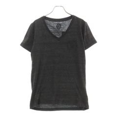 CHROME HEARTS (クロムハーツ) American Flag TEE アメリカンフラッグ プリント Vネック 半袖Tシャツ ダークグレー