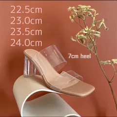 クリア ストラップ サンダル レディース ハイヒール ヌーディ 靴 ミュール
