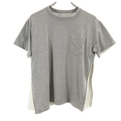 Sacai サカイ 日本製 半袖 カットソー 2 グレー レディース 古着