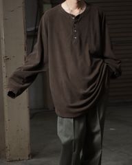 即完品】SOURCE DARU HENRY NECK L/S T-BROWN - メルカリ