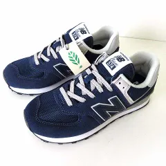 ニューバランス NEW BALANCE ML574EVN スニーカー シューズ CLASSICS TRADITIONNELS 紺 ネイビー グレー 25.5cm D くつ 靴 US 7.5 タグ付 美品