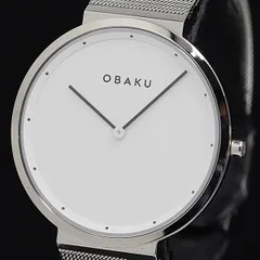 【超美品】OBAKU DENMARK クロノグラフ時計　専用ケース付属　稼働中 超美品】OBAKU DENMARK クロノグラフ時計 専用ケース付属 稼働中
