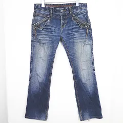 ニコルクラブフォーメン NICOLE CLUB FOR MEN デニムパンツ ストレッチ Dカン 46 ブルー 2sa6222のサムネイル