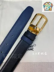 【今日特価】Montblanc Leather Belt ビジネス & カジュアル-1