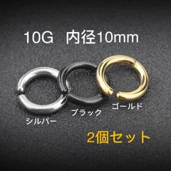 2個セット 内径10mm フープイヤリング ワンタッチ セグメントリング