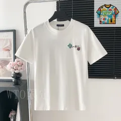 【今日WTO】LOUIS VUITTON クラシック限定刺繍小花字母半袖 T 恤-TZ15