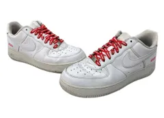 ナイキ NIKE 23年製 × SUPREME シュプリーム AIR FORCE 1 LOW エア フォース ロー ボックスロゴ シューズ 白 CU9225-100 メンズ靴 スニーカー ホワイト 28cm 104S-786