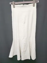 ◇ Θ w closet ダブルクローゼット ロング丈 マーメイド スカート サイズF アイボリー レディース E  【1506180014640】
