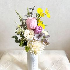 仏花 プリザーブドフラワー造花 小さなお仏壇用 花瓶なしタイプ☆お悔やみ お供え