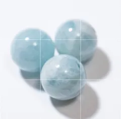 AAA アクアマリン パワーストーン 天然石 10ミリ3粒 両穴 高級  S35