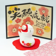 日本製　2025年 招福干支巳　ちりめん笑願成就ダルマ巳 置物 蛇 和縁起物 和縁起物 新年お正月祝い 海外プレゼント 贈り物　R-27