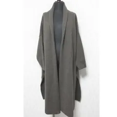 美品 MUSE de Deuxieme Classe ミューズドゥドゥーズィエムクラス スムースニットガウンコート コーディガン 19020500422130 ブラウン レディース 古着 中古 USED