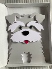 シュナウザー　庭の植木鉢　プランター　DIYガーデンポット　組み立て簡単　犬　グレー  23a
