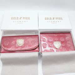 【新品未使用】　ゴールドファイル GOLD PFEIL  キーケース 5連 定期入れ カードケース セット モノグラム  赤 ワイン