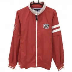 トミーヒルフィガーゴルフ 2WAYジャケット レッド×白 袖着脱可 内側メッシュ メンズ M ゴルフウェア Tommy Hilfiger Golf
