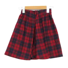 グローバルワーク ギャザーフレアスカート チェック柄 大きいサイズ ボトムス キッズ 女の子用 XXLサイズ レッド GLOBAL WORK