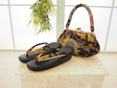 草履バッグセット　和柄　新品　がま口　ちりめん　フリーサイズ　二十歳のつどい　卒業式