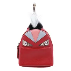 フェンディ FENDI バッグバグズ バッグチャーム バックパック型 Fendi eyes WONDERS モンスター レザー リュックモチーフ ポーチ 赤 7AR457/☆K26/レディース メンズ/YM2