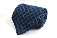 バーバリーロンドン ブランド ネクタイ ホースマーク チェック柄 ドット 格子柄 シルク PO メンズ ネイビー BURBERRY LONDON 【中古】