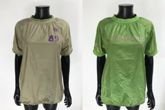 【USED】PEARLY GATES パーリーゲイツ ナイロン リバーシブル 半袖 スニード ブルゾン グリーン系 緑 レディース 2 ゴルフウェア