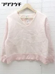 ◇ BEAUTY&YOUTH UNITED ARROWS Vネック 裏起毛 長袖 トレーナー ピンク レディース 【1002801286767】