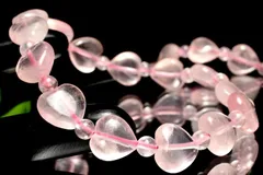 マダガスカル産 ローズクォーツ　10-11x10-11(丸玉4.5)mm　ハート ブレスレット 1個売り パワーストーン 天然石 _BG5755