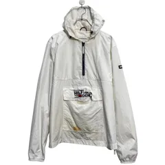 TOMMY HILFIGER アノラックパーカー トミーフィルフィガー L ホワイト ポケット 古着卸 アメリカ仕入 a702-6732