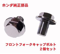 AC13 マグナ50 純正フロントフォークキャップボルト　左右2個セット（トップブリッジボルト、ネジ、メッキ）