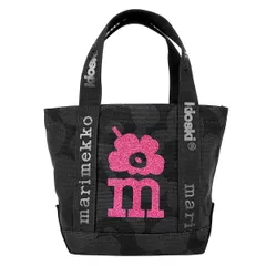 新品 マリメッコ Marimekko トートバッグ キャリア MINI UNIKKO ブラック/ショッキングピンク