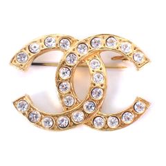 CHANEL/シャネル  ココマーク ラインストーン/ブローチ//j2-1