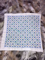 完成品　刺し子　ミニサイズ　十字花刺し　15✖️15